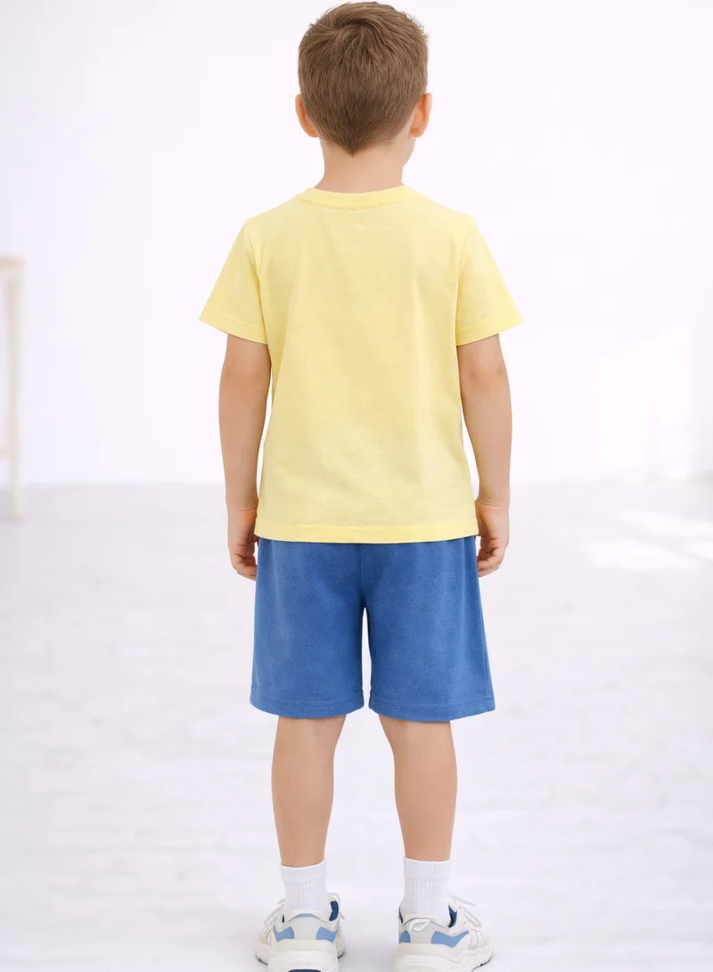 Victor And Jane  Boys Sunset Ride T-Shirt & Blue Shorts Set for Men | Best Price UAE